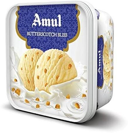 Amul Butterscotch Bliss Ice cream Tub 1ltr