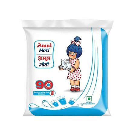 Amul Moti Toned Milk ( 90 Days Shelf Life ) 450 ml