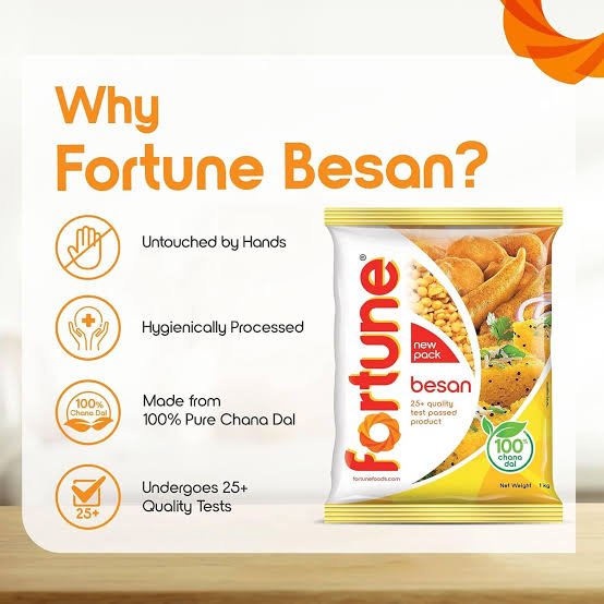 Fortune 100% Chana Dal Besan 500 g