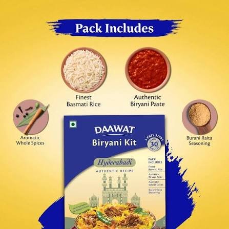 Daawat Lucknowi Biryain Kit ( Extra Long Grain ) 334 g