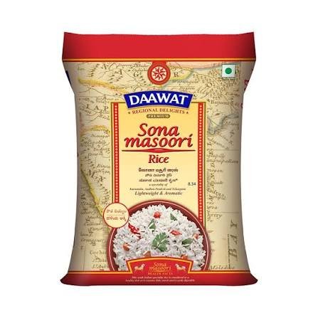 Daawat Sona Masoori / Sonamasuri Rice ( medium Grain ) 1kg