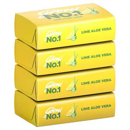 Godrej No.1 Lime & Aloe Vera Soap – Buy 3 Get 1 Free (4 × 150 g)
