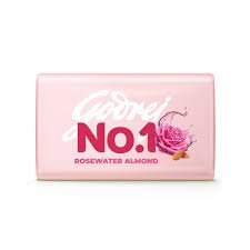 Godrej No.1 Rosewater & Almonds Soap – 4 × 100 g