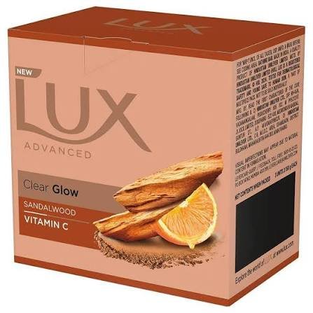 Lux Sandalwood Bath Soap with Vitamin C – Pack of 3 (3 × 150 g)